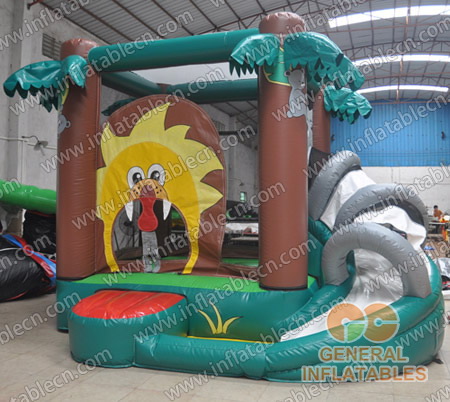 GB-294 Combinaisons de saut gonflables Lion Jungle à vendre