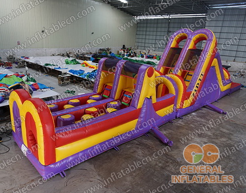 GO-173 Parcours d'obstacles double voie violet avec piscine