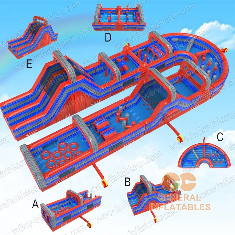 GO-219 Parcours d'obstacles rouge et bleu
