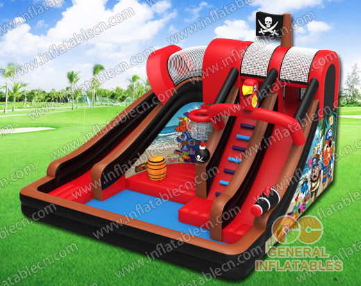 GWS-153 Toboggan aquatique pirate avec piscine