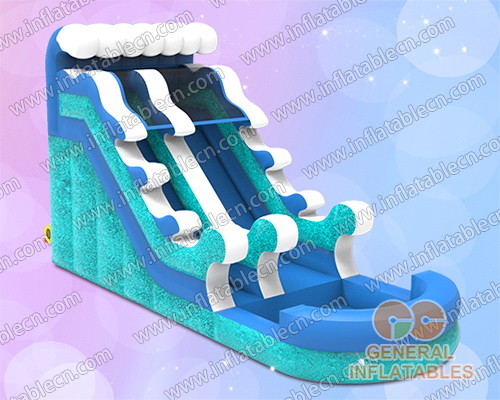 GWS-222 Toboggan aquatique bleu scintillant