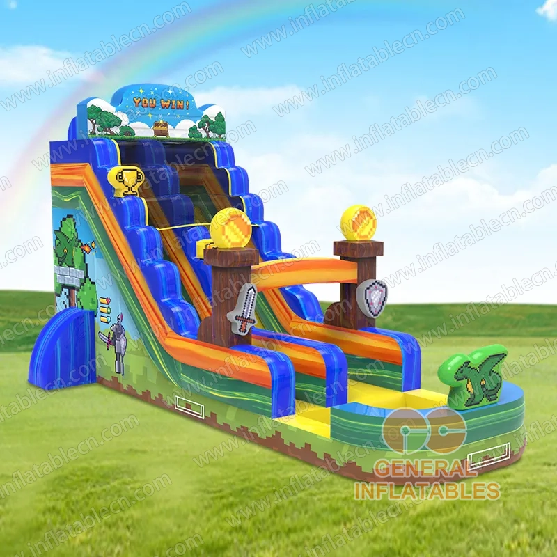 Toboggan aquatique pixelisé