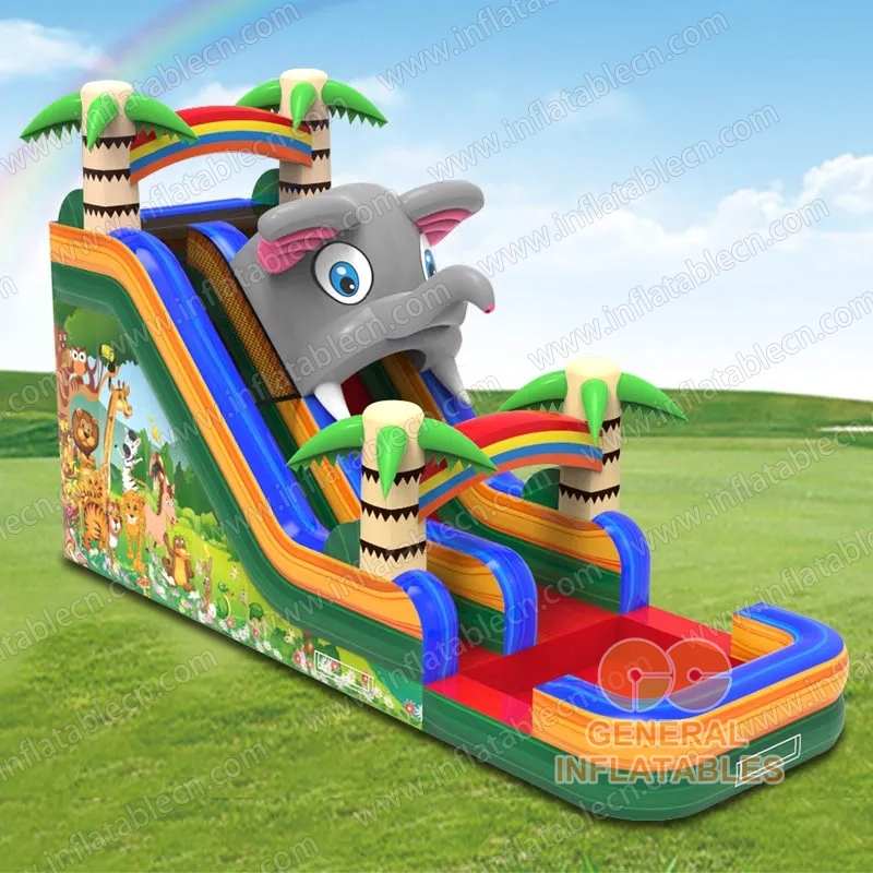 GWS-511 Toboggan aquatique gonflable jungle