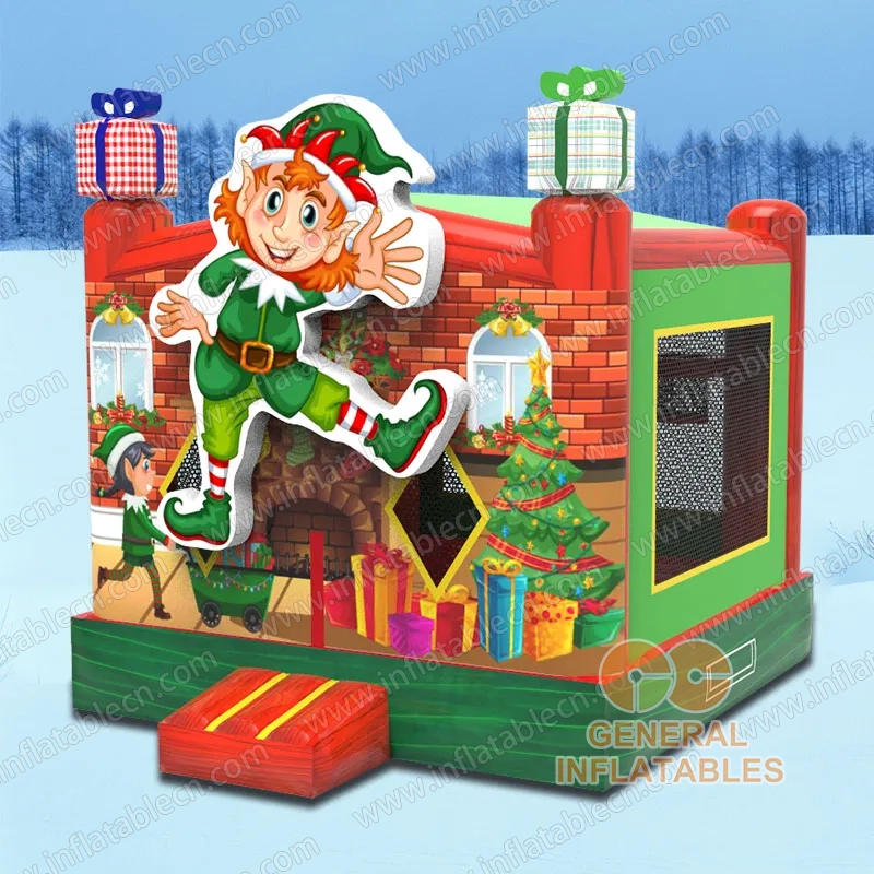 GX-077 Château gonflable lutin de Noël